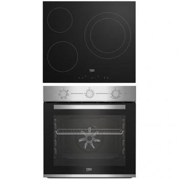 Beko BBSE12122XD Conjunto Horno y Placa Vitrocerámica Inox AeroPerfect