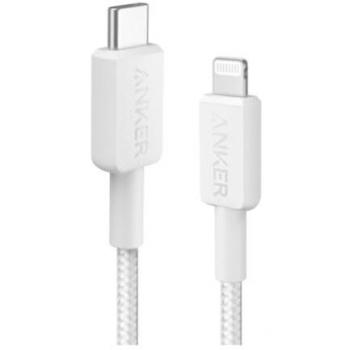 CABLE ANKER 322 USB-C A LIGHTNING TRENZADO 0,9M BLANCO