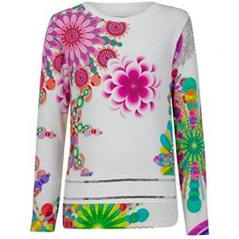 Desigual - Camiseta para niña, color weiß