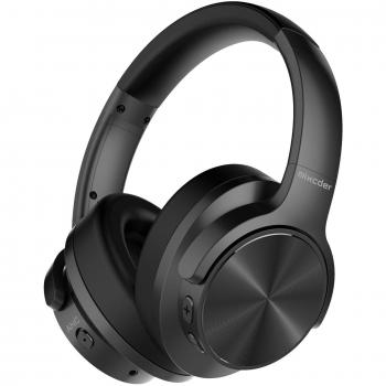 Mixcder E9 Auriculares inalámbricos con Cancelación de Ruido Activa Carga Rápida Cascos aptX HD con Micrófono, Earpads Cómodas, 40mm Controlador Doble, Bluetooth 5.0, 60 Horas de Juego