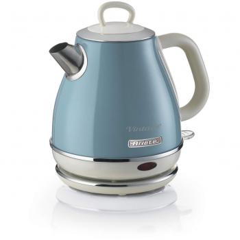 Hervidor de Agua Vintage Ariete 2868, Capacidad de 1 Litro, Potencia de 2000W, Color Azul