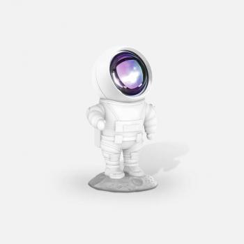 Proyector Astrolight Arcoíris Azul - Lámpara Proyector Astronauta Ideal para Niños y Adultos