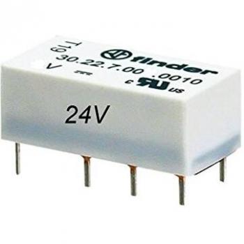 RELE 24Vcc 2 CIRCUITOS CONMUTADOS 2A SUBMINIATURA TIPO DIL 20,3x11,40x10.1mm FINDER 30.22.7.024.0010