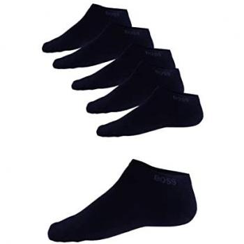 Pack de 5 calcetines tobilleros marino BOSS, calcetines largos as uni color 10244663 01 half (5 pares), calcetines BOSS solid color negro (5 pares)