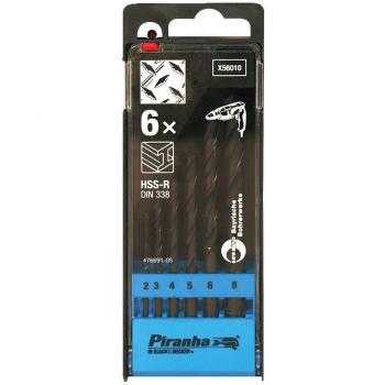 BLACK & DECKER X56010-QZ - Cassette 6 brocas HSS-R para metal: ø 2, 3, 4, 5, 6, 8 mm.