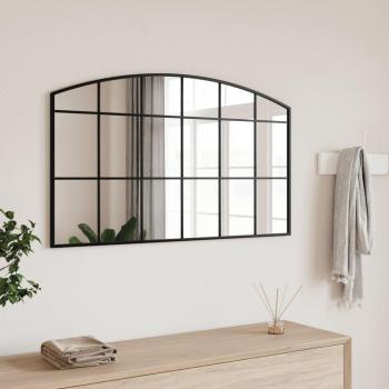 Espejo de pared arco de hierro negro 100x60 cm, decoración colgante para salón y baño, disponible en dimensiones 60 x 30 cm, 80 x 40 cm, 100 x 50 cm y más