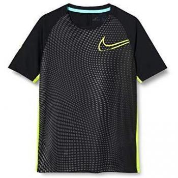 NIKE Cr7 B Nk Dry Top SS Camiseta de Manga Corta, Niños, Black/Lemon Venom/