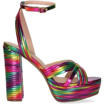 Sandalia de mujer Exé Ophelia-832 multicolor mirror con tacón
