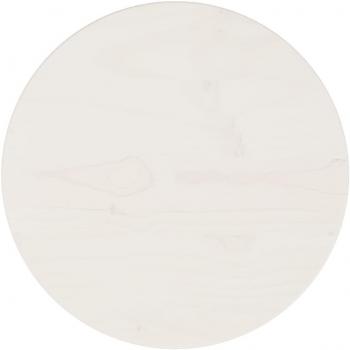vidaXL Table Top White Ø30x2.5 cm Solid Wood Pine