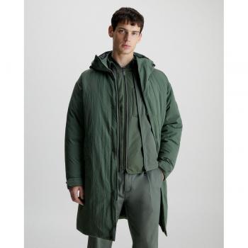 Calvin Klein Chaqueta de abrigo para hombre - Abrigo de invierno, diseño moderno, material resistente al agua, forro acolchado, cierre frontal con cremallera y botones, bolsillos laterales con solapa