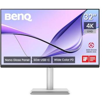 Monitor BenQ MA320UP 31.5 IPS 4K Ultra HD 3840 x 2160, USB-C, HDR600, 60Hz, Altavoces Integrados, Blanco