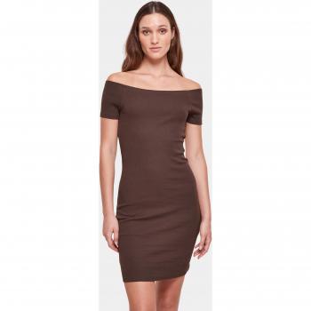 Urban Classics Women's Off Shoulder Ribbed Dress