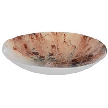 Centro de Mesa Salmón Cristal 29 x 29 x 5 cm