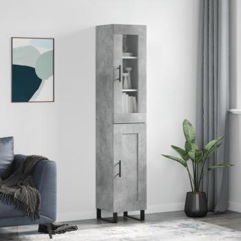 Armario de hormigón gris 34,5x34x180 cm madera contrachapada