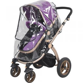 Zacro Lluvia Protector Cubierta Contra Lluvia y Viento Impermeable con Cremallera Frontal para Cochecitos/Silla de Paseo de Bebé/Carrito