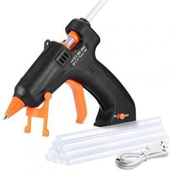 TOPELEK BA610 Inalámbrica Pistola Silicona Caliente, 15 W, 3.7 V, Multicolor