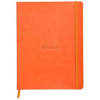 Cuaderno Rhodiarama B5 de tapa blanda con líneas horizontales - Naranja mandarina
