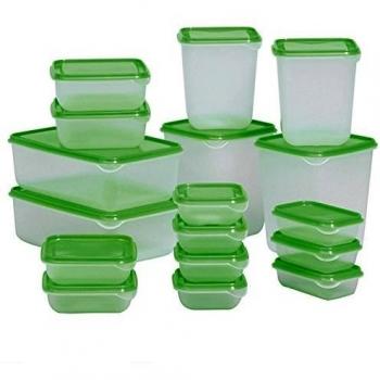 Debon plástico sin BPA recipiente de almacenamiento de alimentos, 17 piezas Set