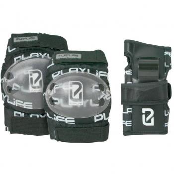 Playlife Protection Kids Tri-Pack, color negro, gris, tamaño small