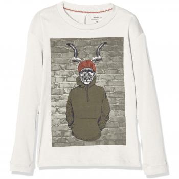 NAME IT 13160080, Camisa Manga Larga para Niños, Blanco