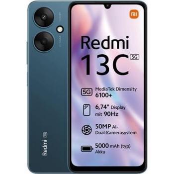 Xiaomi Redmi 13C 5G (23124RN87G) Nuevo Versión Española, 4GB RAM, 128GB Almacenamiento, Pantalla de 6.7 pulgadas, Color Twilight Blue