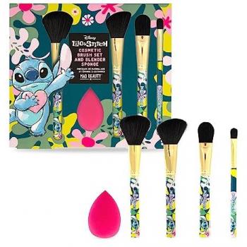Disney Lilo & Stitch Versatile Cosmetic Brush Set with Blender Sponge