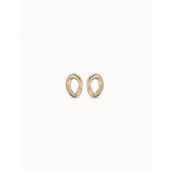 UNO de 50 18K Gold Plated Link Design Earrings - Original Design Metal Alloy Jewelry