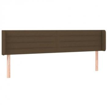Cabecero LED Tapizado Marrón Oscuro 183x16x78/88 cm