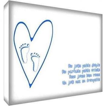 Feel Good Art diez dedos de las manos y pies sobre lienzo Marco de pared, Bleu pâle, 40 x 60 cm