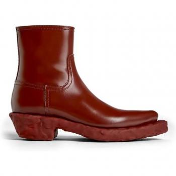 CAMPERLAB Venga Ankle Boots for Women in Burgundy Smooth Leather, Size 39 / 8.5