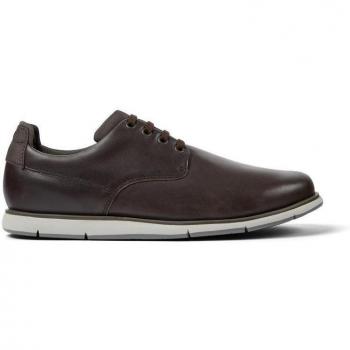 CAMPER Smith Men's Casual Shoes - Brown, Size 40/7, Smooth Leather/Cotton Fabric