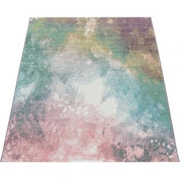 Alfombra De Pelo Corto Diseño Galaxia Multicolor 120x170 cm