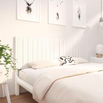 Cabecero para cama de madera maciza de pino blanca 185,5x4x100 cm