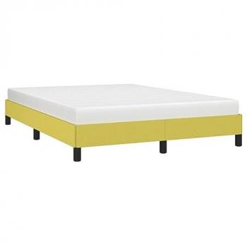 Estructura de Cama Sin Colchón Verde 140x200 cm de Tela