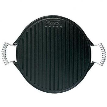 Algon AH108 - Plancha de cocina con doble cara, inoxidable, Redonda