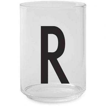 Design Letters Vaso para beber personal - R - Vaso decorativo disponible, de la A a la Z, ideal para agua y bebidas, apto para lavavajillas, 350 ml, H: 10,5 x P: 7,5 cm