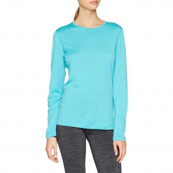 Icebreaker Wmns Oasis LS Crewe Función Camiseta, primavera/verano, mujer, color Lagoon, tamaño small