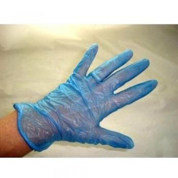 Guantes desechables (100 unidades, vinilo, talla XL), color azul