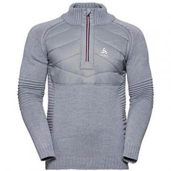 Odlo X-Pod Fan Longsleeve Camiseta de Manga Larga para Hombre, Gris, Medium