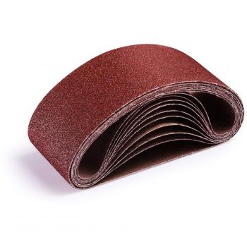Bandas de Lija, Tacklife 10PCS 75x457mm Papeles de Lija, Banda Abrasiva 2x40/60/80/120/180 Granos, Lijadora de Banda ASB01A