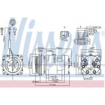Compresor de aire acondicionado NISSENS 89220, tipo: compresor, características: compatible con sistemas de aire acondicionado, alta eficiencia, diseño compacto, fácil instalación