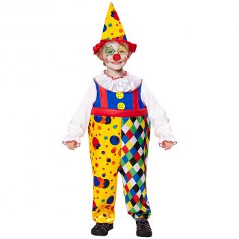 Disfraz de Payaso Colorido para Niños de 2 a 3 Años con Sombrero y Overol