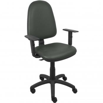 Silla Ayna similpiel gris oscuro brazos regulables PIQUERAS Y 04CPSP600B10