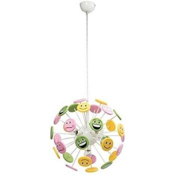 Lámpara de techo, lámpara colgante, estilo moderno, infantil, estructura hecha de metal, plafón de acrílico multicolor, para salón o dormitorio, bombillas no incluida en el pedido diametro -40cm ambiente de los niños diametro -43cm E14 5 x 40 W 230 