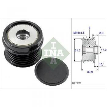 535025210 INA OVER RUNNING ALTERNATOR PULLEY OE QUALITY