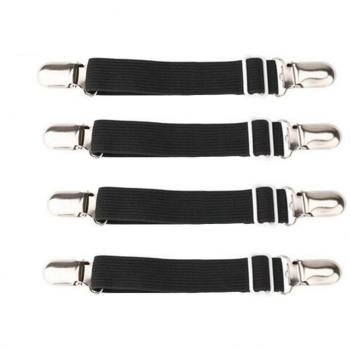 SERODA 4 Piezas Ajustable Clips de Hoja,Pinzas sujeta sábanas,Sujetar Mejor Sabanas,Cuna, Sofá, Tabla de Planchar,Mesa y Cubrecolchon