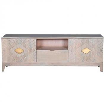 Mueble de TV DKD Home Decor Beige Metal Madera de mango 175 x 40 x 60 cm