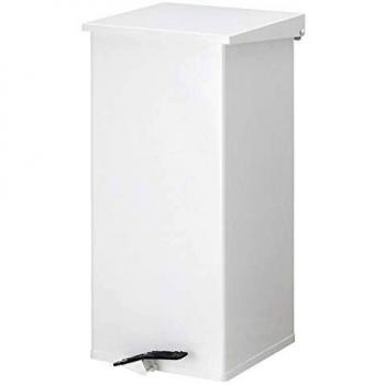 Recipiente de Basura Pedal 110 L, Blanco, Dimensiones 390 x 800 x 390 mm