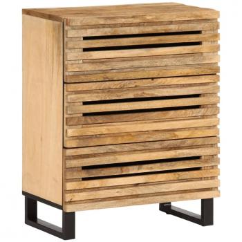Aparador de madera maciza de mango rugosa 60x34x75 cm Vidaxl Marrón