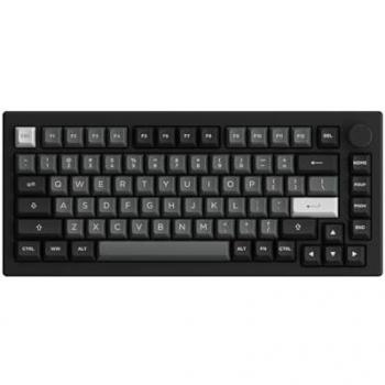 Teclado Mecánico Akko 5075B Plus 75% RGB Multimodo Inalámbrico USB Type-C Hot-Swap 2.4GHz/BT 5.0 Negro y Cian